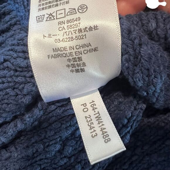 Tommy Bahama Eden Bay Tunic Knit Sweater Womens Sz. Small Navy Beach Embroidered - Picture 11 of 11